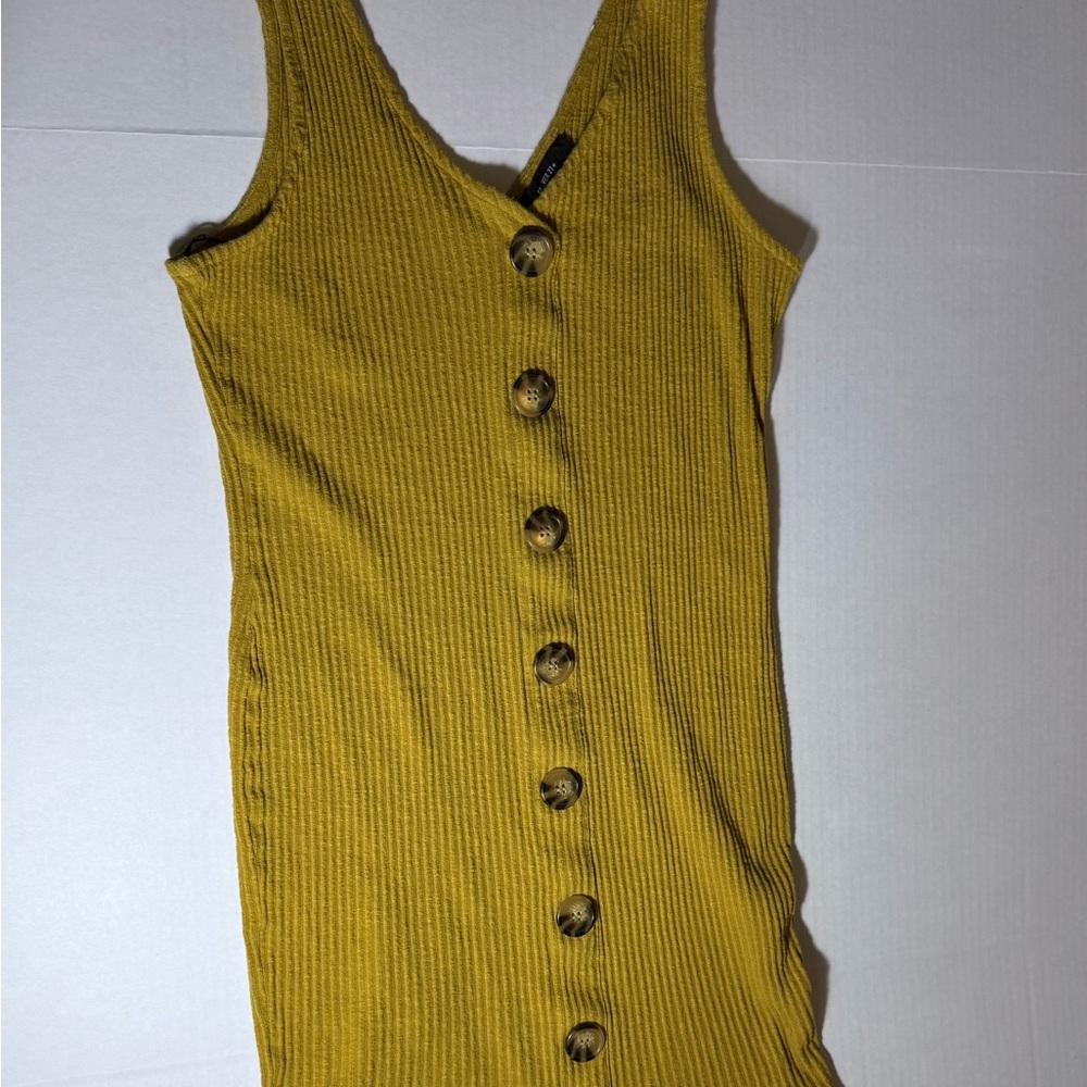 Forever 21 Mustard Ribbed Knit Top